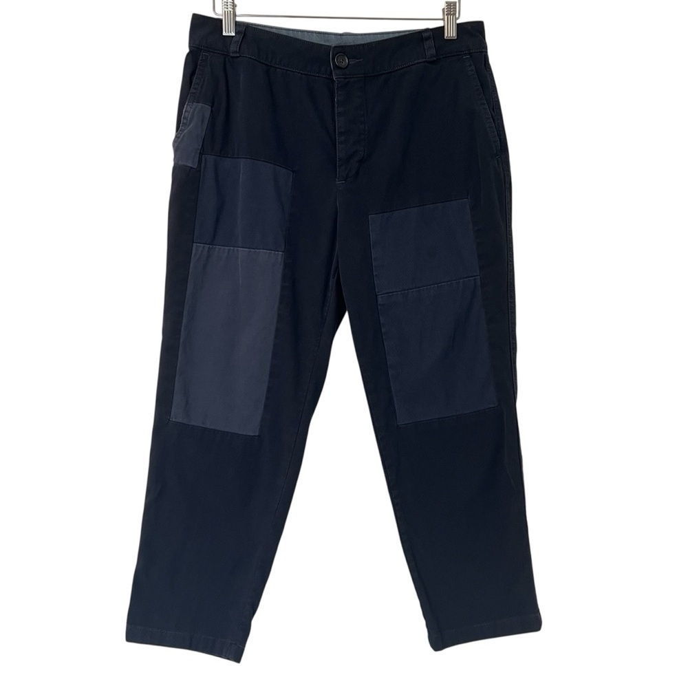 James Perse Patchwork Twill Pants Navy Blue 28 Coastal Contemporary Casual